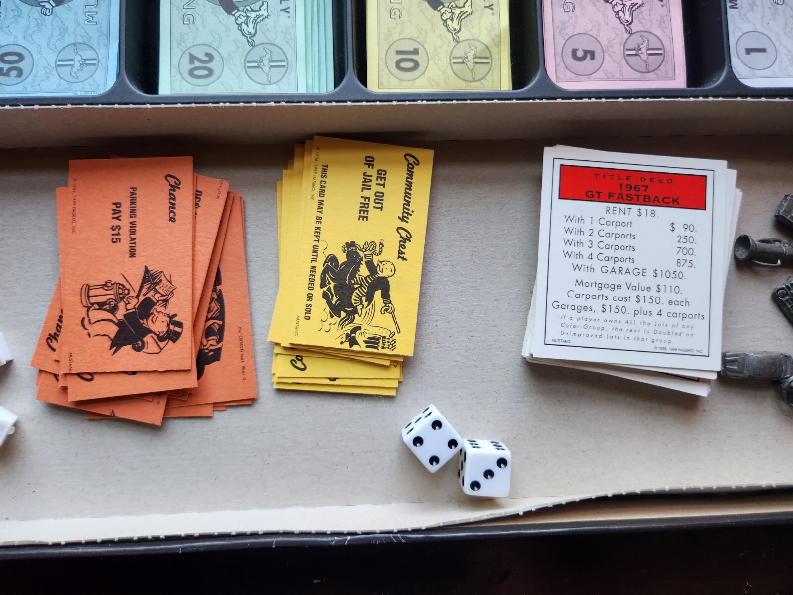 MONOPOLY MUSTANG 35th Anniversary Edition 1999 100% COMPLETE - Picture 6 of 7