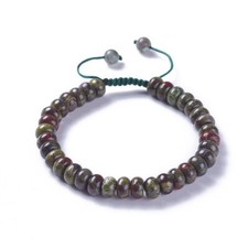 Natural Adjustable 8mm Dragon Blood Jasper Braided Macrame Cord Bracelet UK