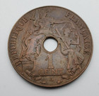 1 French Indochine coin  ~ 1 Cent 1937 ~ Circulated Toned KM# 121 — photo 1