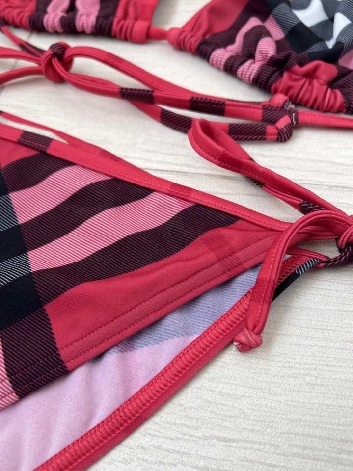 Traje de baño Burberry Brit de dos piezas a cuadros Nova para mujer talla XL Foto 4 de 4