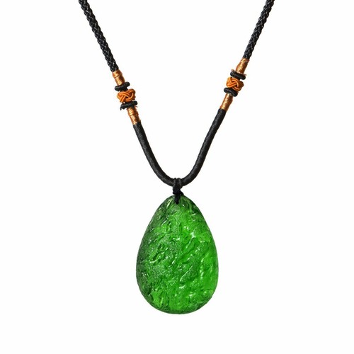 Natural Green Crystal Pendant Gem Moldavite Meteorite Impact Glass Necklace Gift - Picture 7 of 12