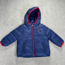 Ralph Lauren Polo Kids Puffer Jacket Down Red Logo Hood 18M Coat Packable Winter