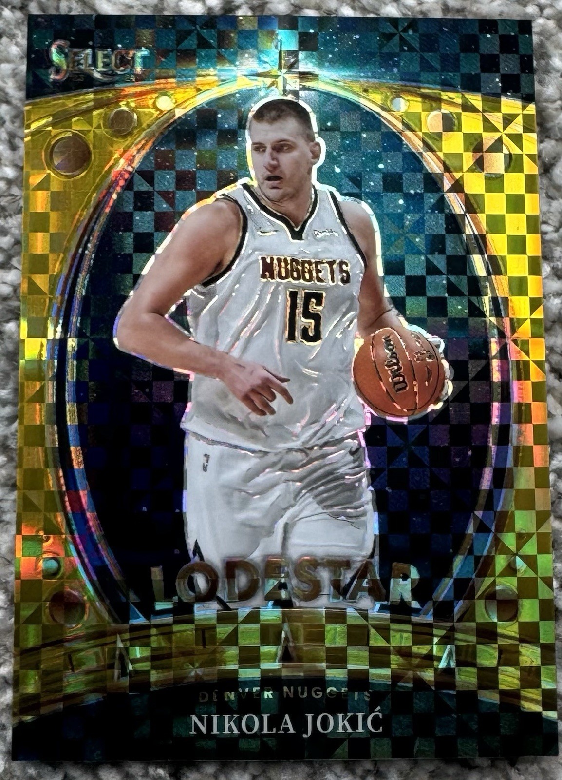 2023-24 Select Nikola Jokic Lodestars Gold Prizm # /10 Denver Nuggets