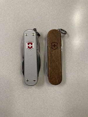 Victorinox Minichamp Alox and Classic SD Wood Lot of 58mm Swiss
