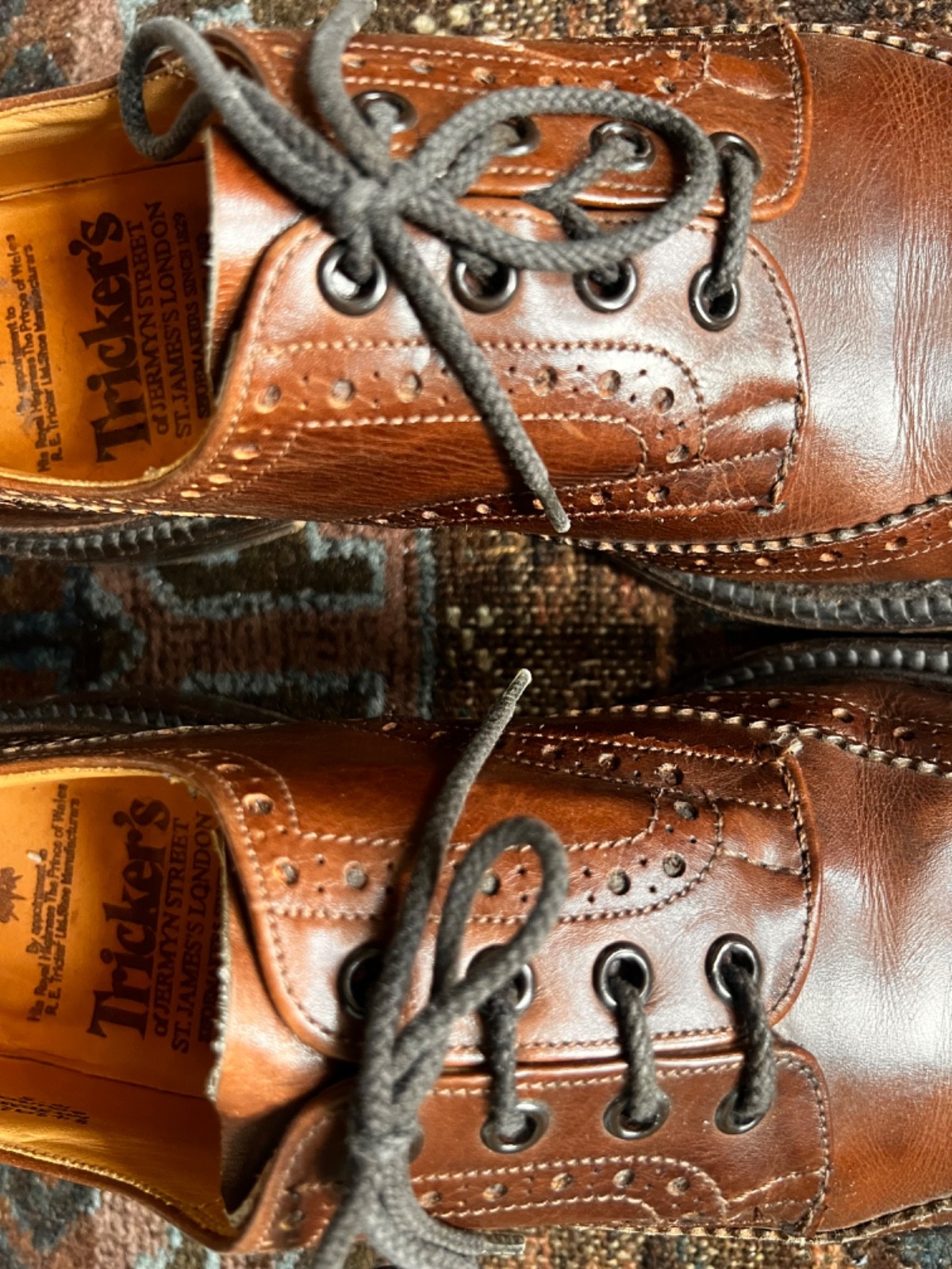 Benchmade TRICKERS Wingtip BOURBON Brogues Sz10.5… - image 6