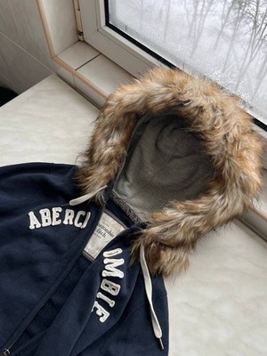 Abercrombie Fitch Fur Fuzzy Full Zip Hoodie Y2K LGB Hype Style