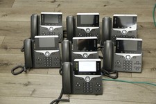 LOT of 7 Cisco CP-8841 CP-8841-K9 IP Office Phone w/ Cord, Handset Stands