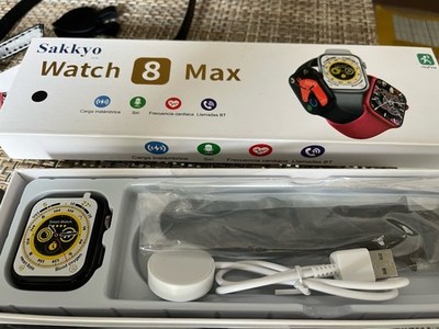 Smart-Watch 8 Max Sankyo Neu Schwarzes Armband SchutzAufkleber nicht Entfernt