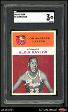 1961 Fleer #3 Elgin Baylor Lakers HOF Seattle University SGC 3 - VG