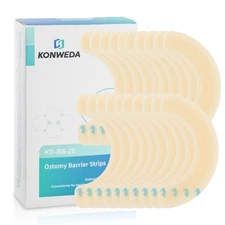 10 Pcs Elastic Colostomy Barrier Strips | Medical Grade Hydrocolloid Waterproof