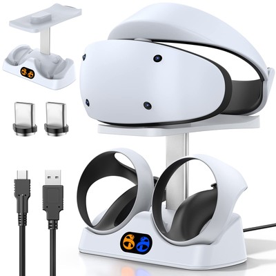 Controller Charging Dock for PS5 VR2 PSVR 2 Charging Station with VR Headset ...