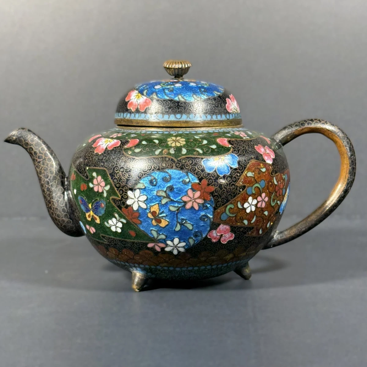 景泰蓝古董日本茶壶| eBay