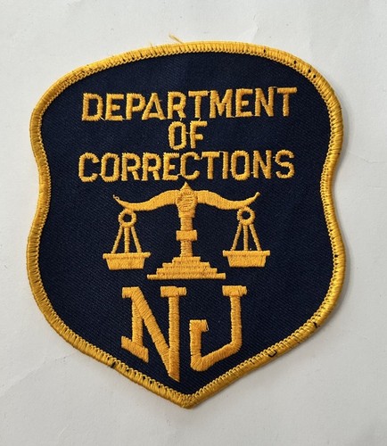 Vintage NJ Department of Corrections Patch State Prison Guard Uniform Blue