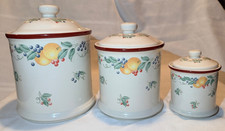 Vintage Jay Imports Corelle Abundance Canister w/ Lid & Seal Lg, Med, Sm Choice