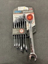 Zero Degree 7 Pc Gearless Ratcheting Wrench Set 12 Point SAE Tight Space Turn