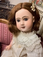 Schöne franzüsische antike Porzellankopf Puppe  Phenix 42 cm France Selten!