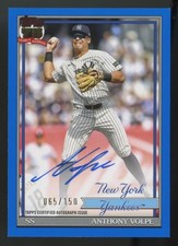 2026 Topps Series One Anthony Volpe Blue Foil 1991 Auto /150 #91A-AV