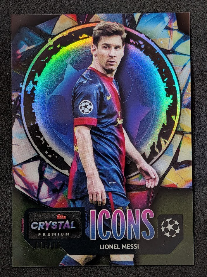 Topps Crystal Premium CL 2024 #UI-1 Lionel Messi Icons SP Barcelona