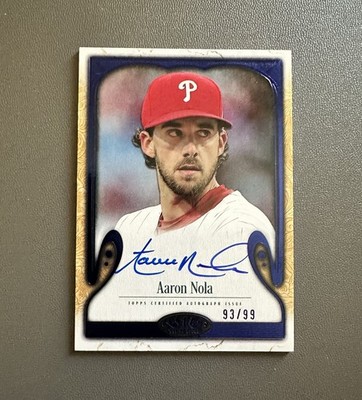 Aaron Nola Topps Tier One 2026 Tier One Shots Auto TIS-AN /99 Phillies