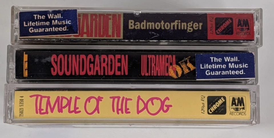 Soundgarden Temple Собака Кассета Лот из 3 Ultramega OK Badmotorfinger Grunge A&M - Изображение 3 из 3