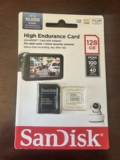 Sandisk High Endurance Security Camera, Dash Cam, Ect. Micro SD Card 128Gb