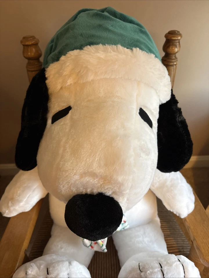 DanDee Navidad Suave Jumbo 30" Cacahuetes Santa Sombrero Snoopy Peluche Perro - Nuevo con Etiquetas Foto 2 de 4