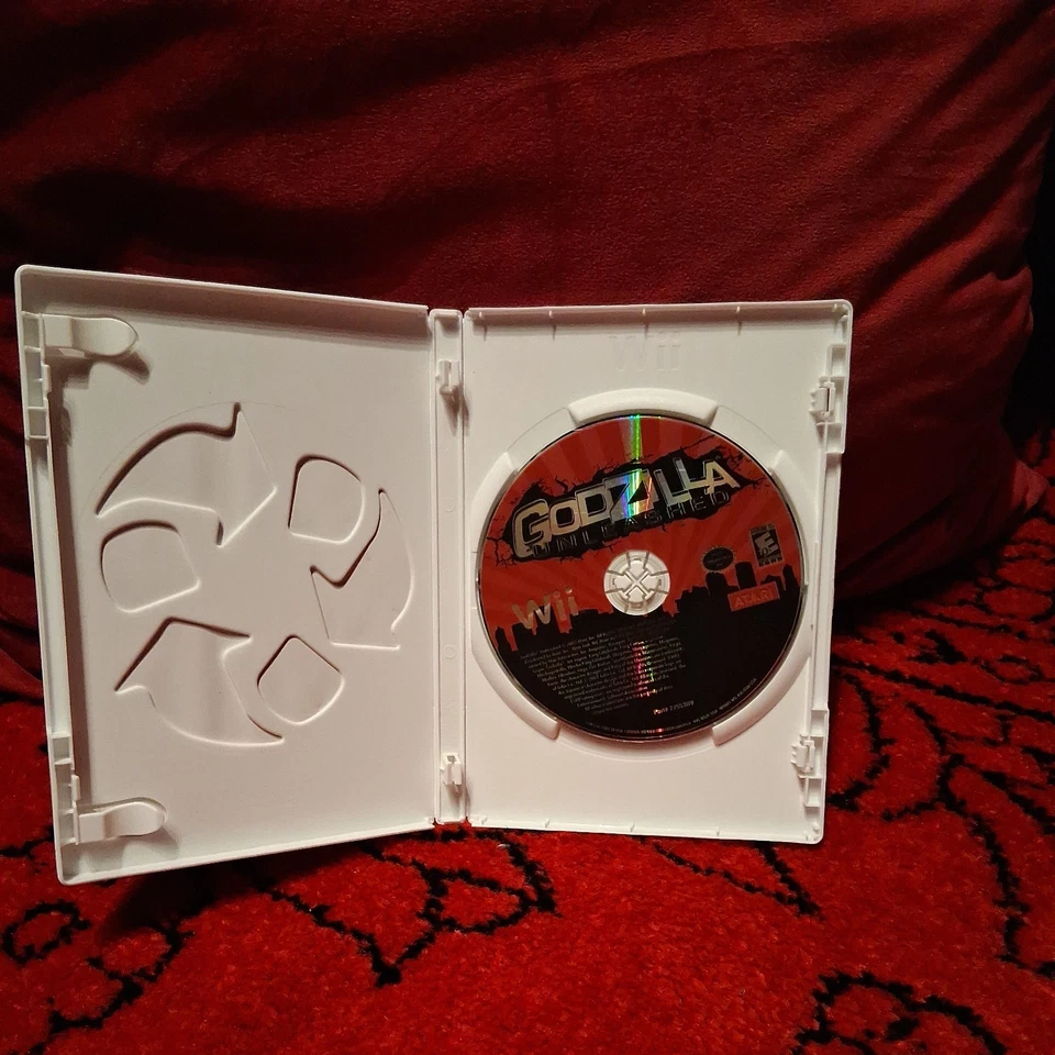 Estuche de disco Godzilla Unleashed by Atari para Nintendo Wii probado funcionando raro limpio Foto 3 de 4