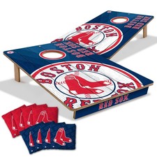 Tailgate Cornhole Boards Boston Red Sox 2x3 Foldable Wooden Legs UV Print