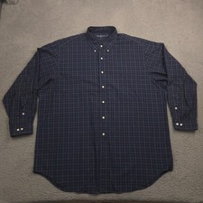 Ralph Lauren Yarmouth Shirt Mens 18 34/35 XXL Plaid Pony Cotton Button Down