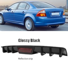 34 For Universal Rear Bumper Diffuser Spoiler Splitter Lip Shark Fins Black 34 For Universal Rear Bumper Diffuser Spoiler Splitter Lip Shark Fins Black