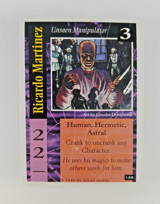 Ricardo Martinez, Manipulator #149 - On The Edge CCG card (1995 Atlas) Standard
