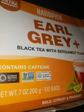 Earl Grey Bergamot Tea  (100 Count) Handpick. New Sealed. Expire 2027