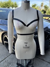 Size 8 Linen Half Body Pro Female Dress Form Mannequin with Detachable Arms