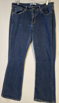 Signature Levi Strauss Co Curvy Bootcut Jeans Dark Wash Women Size 16M