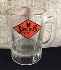 Mini tasse bière racine en verre épais Stewart's