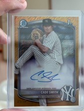 2025 Bowman Chrome - Prospect Autographs Cade Smith Gold Wave /50