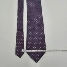 Vintage Savile Row Abraham Straus Mens Polka Dot Silk Necktie 1970s-1980s