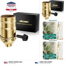 DiCUNO UL Listed 3-Way Lamp Socket Replacement, E26 Standard Threaded Base Li...