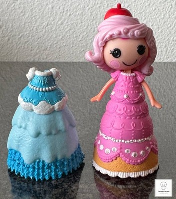 Rare Lalaloopsy Mini Princess Crumbs 3  Pink Doll and Extra Blue Dress