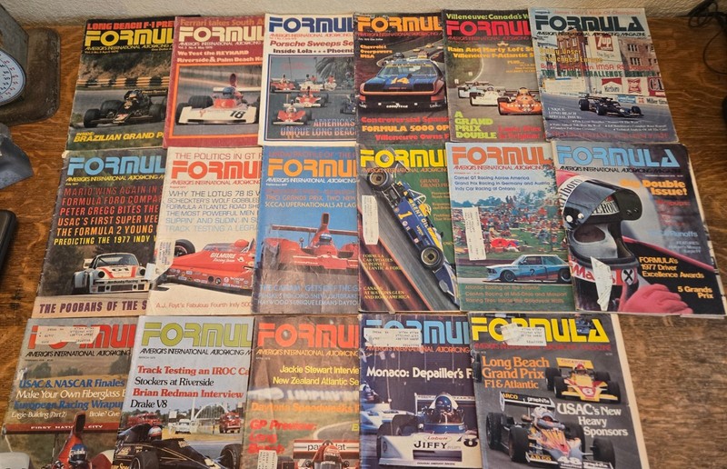 *Rare*  Vintage FORMULA  American's International AutoRacing Magazine Lot of 17