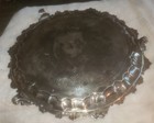 Vintage ornate 13" silverplate footed SERVING TRAY No.4 36-5  — photo 2