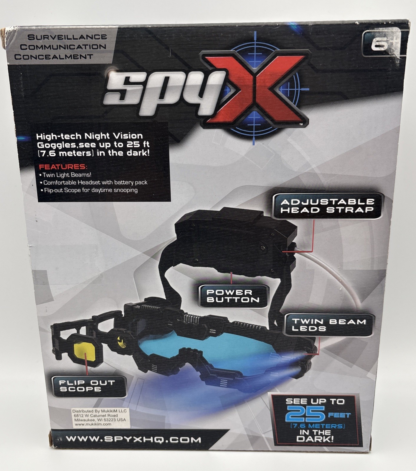 Target Red Box SpyX Night Mission Goggles-Award Winning Spy Toy-See Up To 25ft Away In ...