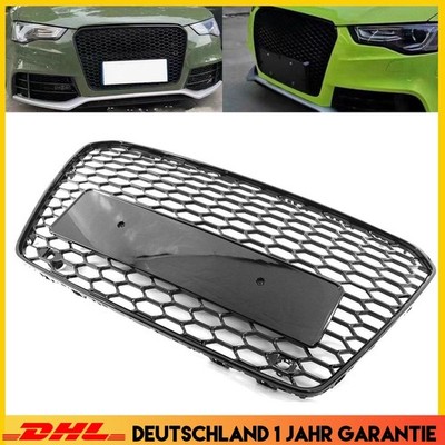 1x Grill Kühlergrill Glänz Schwarz Für Audi A5 RS5 2013-2015 Waben Frontgrills