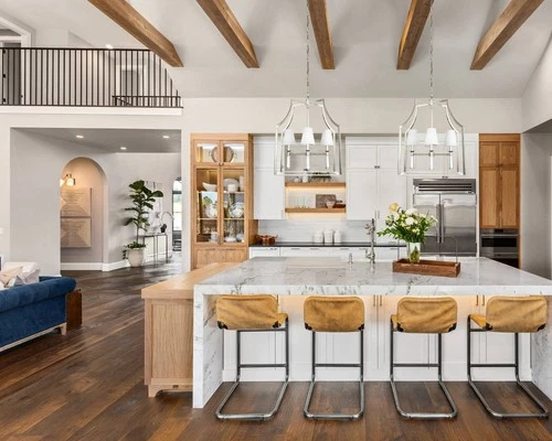 Crystorama Baxter 30" Wide Polished Nickel 4-Light Pendant - Picture 6 of 8