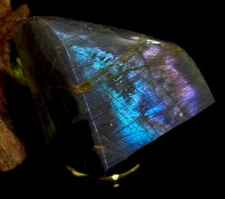 Large 1.8Lb Rainbow Labradorite Purple Blue Flash Crystal Moonstone Freeform Gem