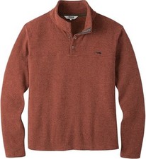 Mountain Khakis 1/4 Snap Pullover Sweater Mens Size L Burnt Orange Fleece