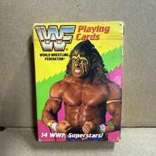 WWE WWF PLAYING CARDS SET-1991-COMPLETE SET IN BOX-TITAN SPORTS-14 WRESTLERS