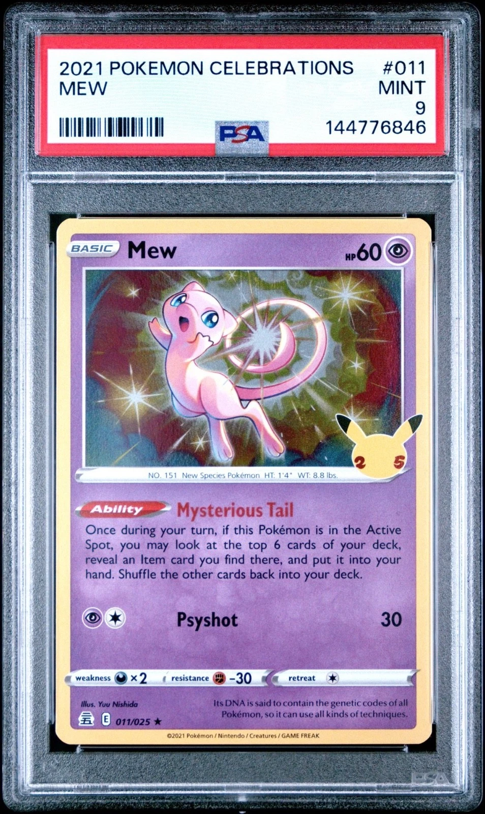 Pokemon Celebrations Mew #011 PSA 9 Mint