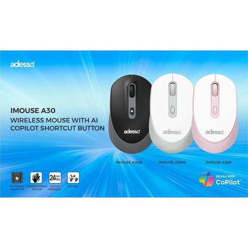 Adesso iMouse A30B Wireless Mouse with AI CoPilot Shortcut Button - Picture 11 of 11