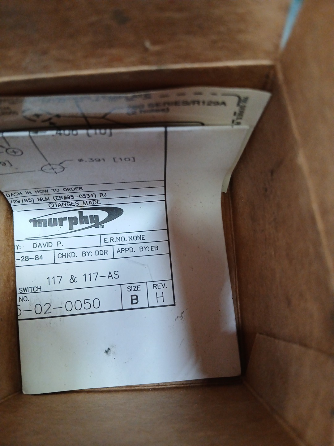 Murphy 117  Tattletale® Magnetic Switch 25700071